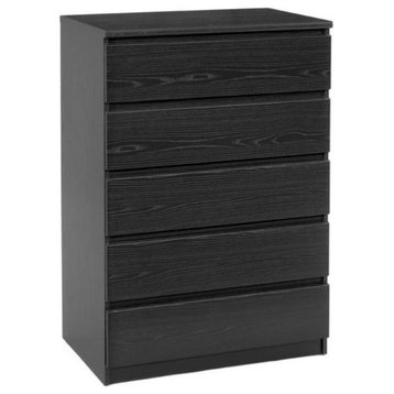 Home Square 2 Piece Furniture Set with Dresser and Chest in Black Woodgrain