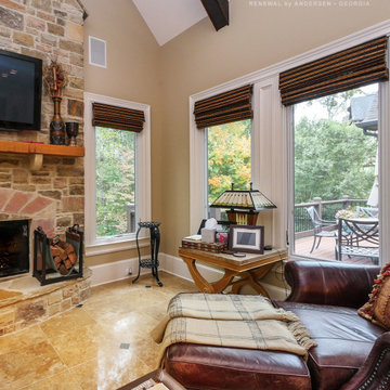 Casement Windows in Cozy Family Room - Renewal by Andersen Georgia