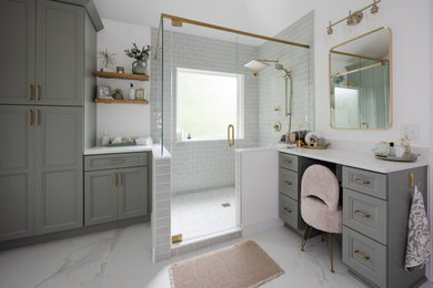 Inspiration for a transitional bathroom remodel in Atlanta