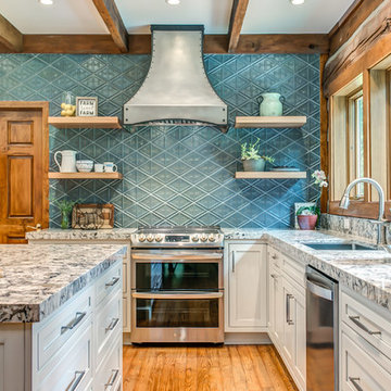 Sophisticated Rustic Log Cabin Kitchen