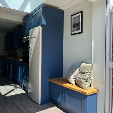 Classic, Timeless Blue Galley Kitchen