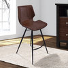 Zurich Metal Stool, Matte Black Metal and Vintage-Style Coffee, Bar Height