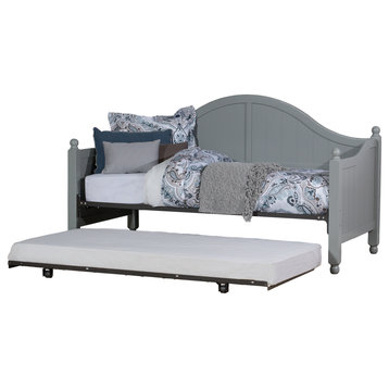 Hillsdale Augusta Wood Daybed With Suspension Deck and Metal Roll Out Trundle