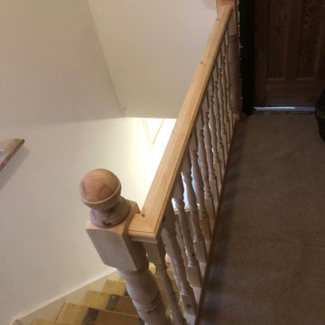 Pine spindle, newel & handrail replacement