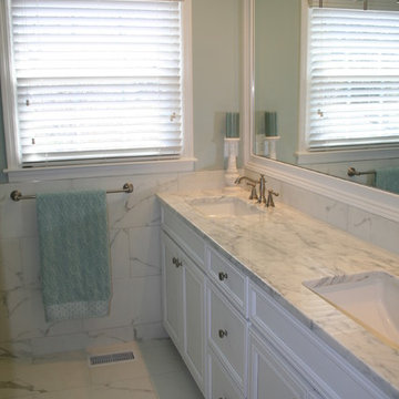A spare bedroom becomes a master bath