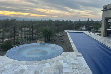 Inspiration for a transitional pool remodel in Phoenix
