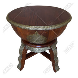 ELITE BRASS ROUND STOOL - Furniture