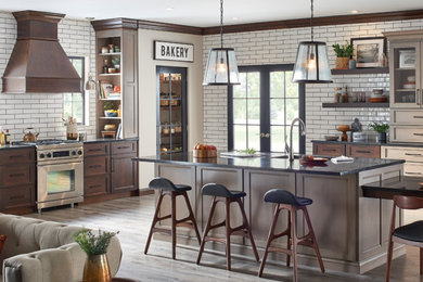 Kitchen - industrial kitchen idea in Other