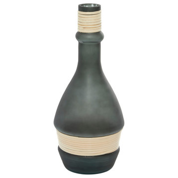 Coastal Black Glass Vase 67177