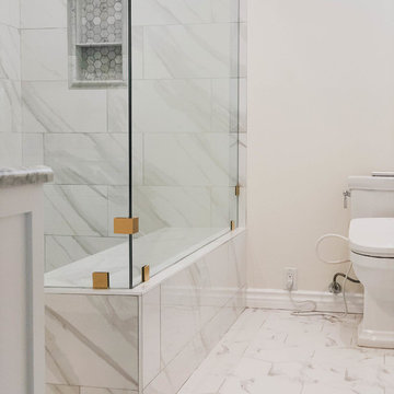 Installation of all Tile; Shower, Floor & Walls; Shower Enclosure & Toilet