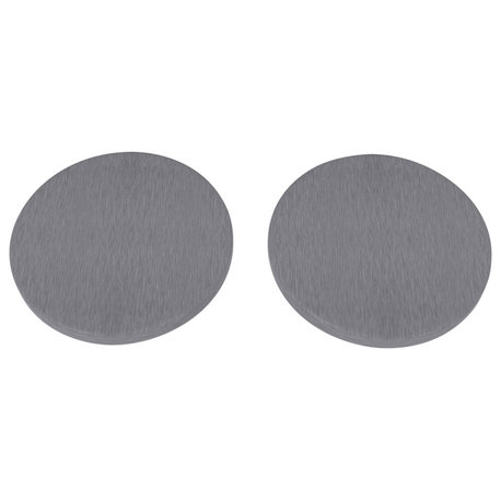CastelloUSA Diatomite Stone Round Coaster, Set of 4, Gray