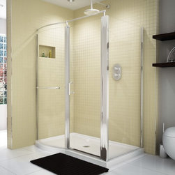 Fleurco Banyo Sevilla Roman RP 57"-59" Frameless Pivot Door with Return Panel EH - Bath Products