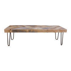 Modern Reclaimed Wood Arrow Coffee Table - Coffee Tables
