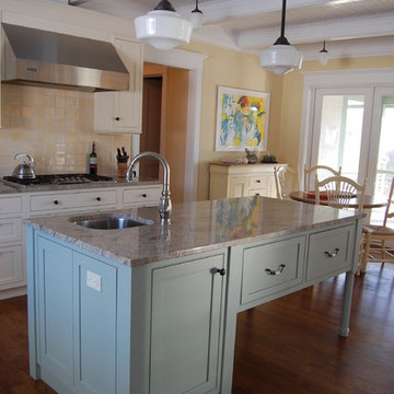 Kitchen w/ Beamed Beadboard Ceiling