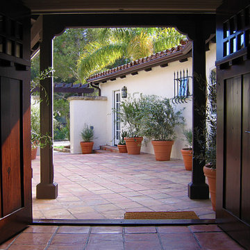 Quaint Spanish Courtyard in Santa Barbara California