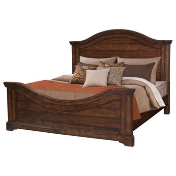 American Woodcrafters Stonebrook Rich Tobacco Wood King Panel Bed