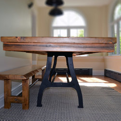 Industrial rustic dining table and bench - Dining Tables