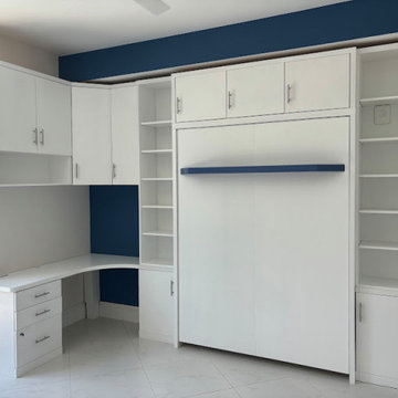 Guest Bedroom + Office = Murphy Wall Bed with Home Office
