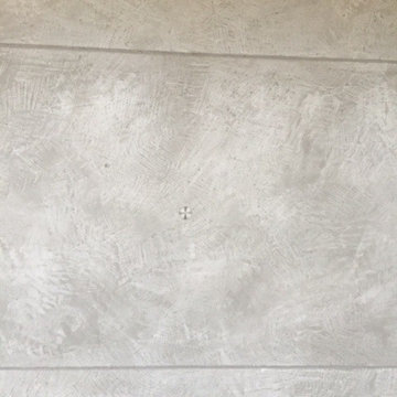 Bedroom and bath with microcemento walls