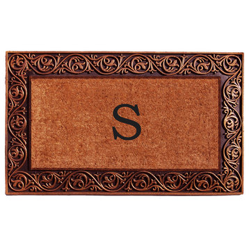 Prestige Bronze Monogram Doormat 18"x30", Letter S