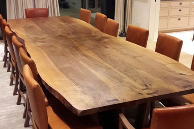 Siberian Walnut Dining Table in a chalet in Courchevel, France.