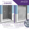ANZZI Stellar 76" H Frameless Sliding Shower Door, Matte Black, 48" W