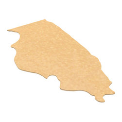 CuttingBoards.net - State Shaped Cutting Boards, Brown Richlite, Illinois - Cutting Boards