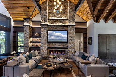 Trendy living room photo in Other