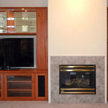Cherry Entertainment Center with Natural Stain