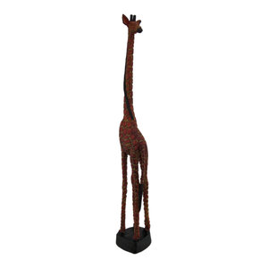 Four Feet Tall Wood Carved Giraffe Delivery In About 8 Days.