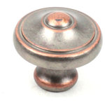 Century Hardware - Country Knob, Weathered Nickel With Copper - The Country Collection offers a wide variety of pulls and knobs in unique finishes