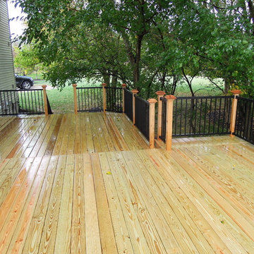 Custom Wood Deck w/Cedar & Aluminum Railing, West Chester, OH area