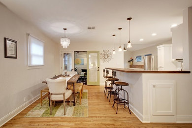 Transitional dining room photo in Austin
