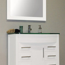 Contemporary 36 inch White Single Sink Bathroom Vanity Set - Bathroom Vanities And Sink Consoles