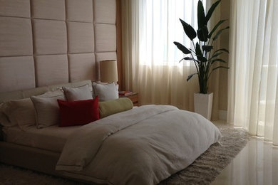 Inspiration for a contemporary bedroom remodel in Miami