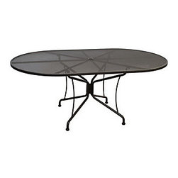 Woodard 42"x72" Oval Micro Mesh Table - Outdoor Dining Tables