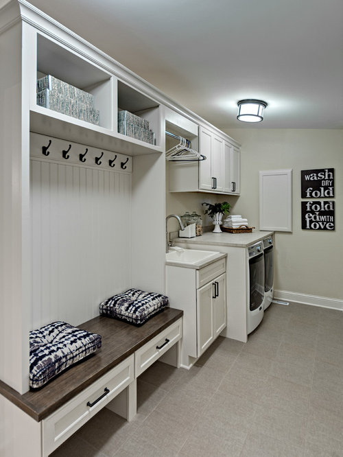 Landhausstil Hauswirtschaftsraum mit Laminat-Arbeitsplatte Ideen