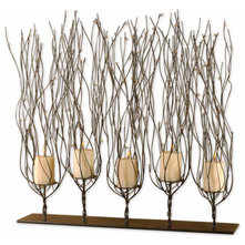 Rustic Candleholders by Hudson Home Decor