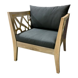 Bhome - Spider Teak Outdoor Lounge Chair - Outdoor Lounge Chairs