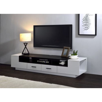 70 inch TV benches modern television stands with black and white finish