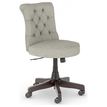 Bush Fairview Mid Back Fabric Office Chair with Adjustable Height in Light Gray