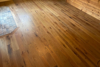 A BEAUTIFUL PREFINISHED FUMED RED OAK FLOORING JUST INSTALLED BY OUR TEAM!