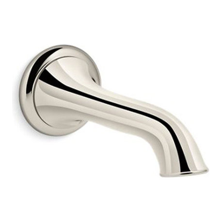 Kohler Artifacts Wall-Mount Bath Spout w/ Flare Design, Vibrant Polished Nickel