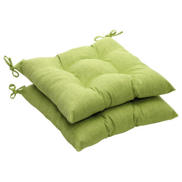 Baja Lime Green Wrought Iron Seat Cushion, Set of 2