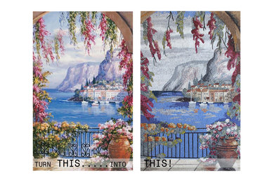 Mosaic Reproduction VS Original Painting