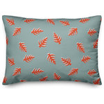 DDCG - Palm Pattern in Red and Blue Throw Pillow - Bring some whimsical personality and character to your space with this folk-inspired decorative lumbar throw pillow. This patterned lumbar pillow makes the perfect accent piece because it can be mixed and matched with other pillows to create an eclectic, exciting style. Designed in the United States, this product makes a functional and fun accent piece for your home. The result is a beautiful design you're sure to love.