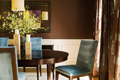 Design ideas for a contemporary dining room in New York.