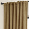 Faux Linen Darkening Curtain Single Panel, Butterscotch, 50"x108"