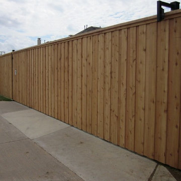 Cedar Clad Automatic Sliding Gate