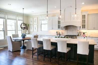 Photo of a transitional home design in Austin.